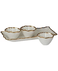 Certified International Regency 4 Pc. Tray and Condiment Bowls