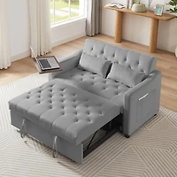 Streamdale Furniture Modern Velvet Sofa Bed with Adjustable Positions