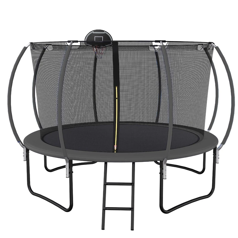 Streamdale 12' Trampoline with Safety Net & Basketball Hoop