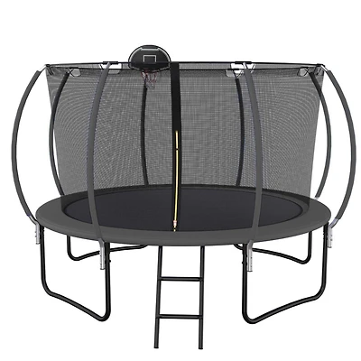 Streamdale 12' Trampoline with Safety Net & Basketball Hoop