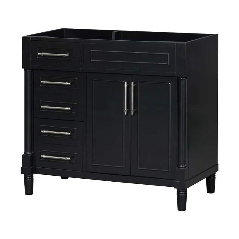 Streamdale 36" Freestanding Bathroom Vanity with Ample Storage, Solid Wood Frame