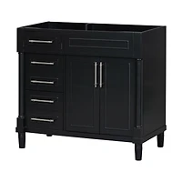 Streamdale 36" Freestanding Bathroom Vanity with Ample Storage, Solid Wood Frame