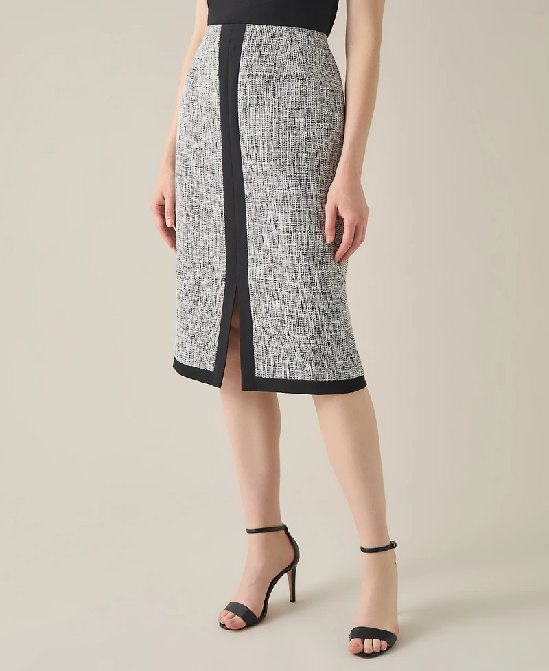 Kasper Women's Tweed Split-Seam Skirt, Regular & Petite