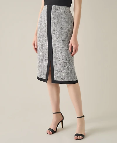 Kasper Women's Tweed Split-Seam Skirt, Regular & Petite