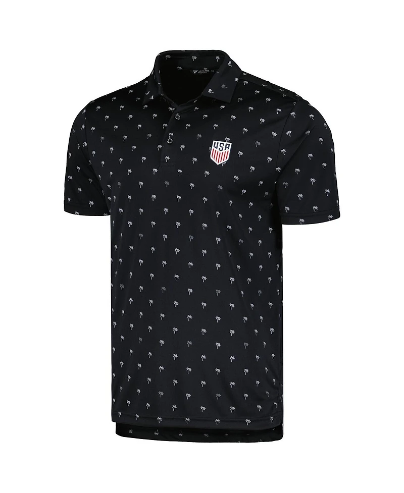 Levelwear Men's Black Usmnt Groove Performance Polo