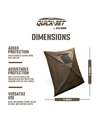 Clam Quick-Set Screen Hub Tent Wind & Sun Panels, Accessory Only, Brown (3 Pack)