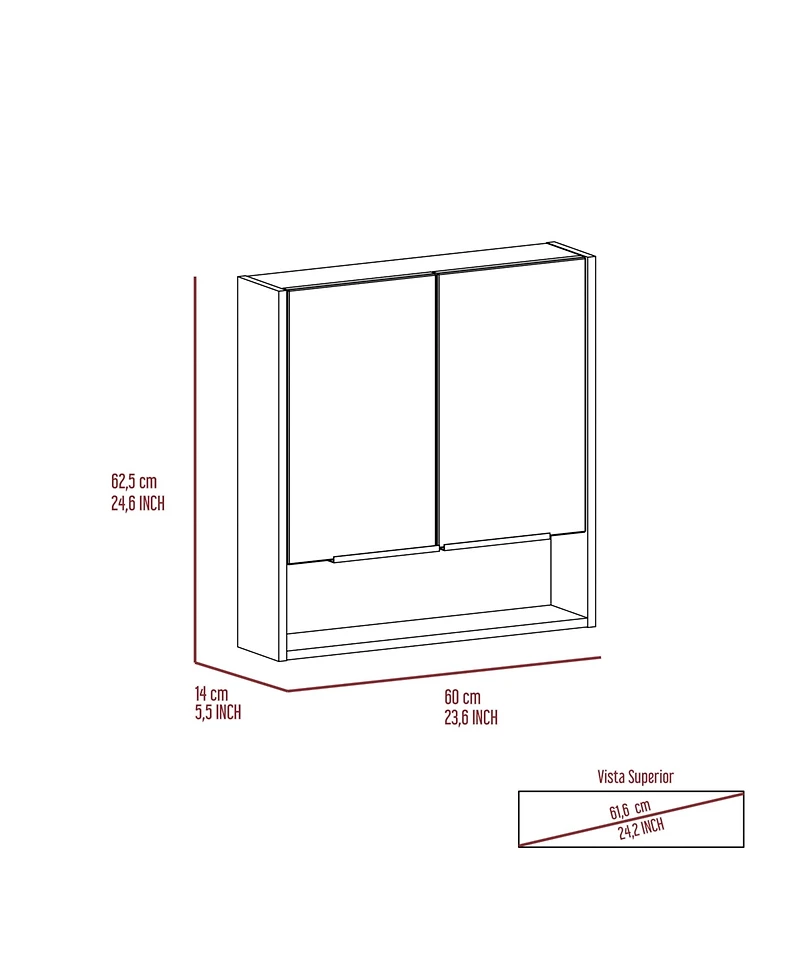 Fm Furniture Ozark 24" Medicine cabinet with mirror