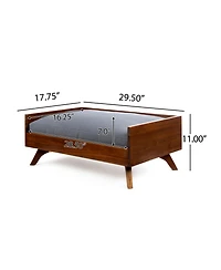 Streamdale Furniture Acacia Wood Dog Bed With Water-Resistant Mattress