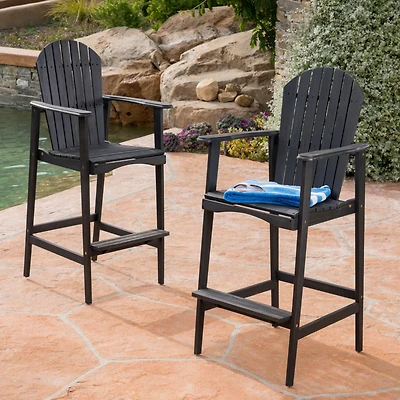 Streamdale Acacia Wood Outdoor Barstools Comfort and Style