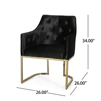 Simplie Fun Luxurious Modern Glam Accent Chair With Gold Accents