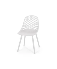 Streamdale Lily Modern Outdoor Dining Chair With Diamond Mesh