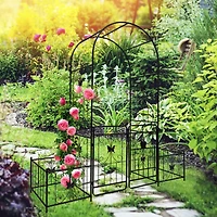 Streamdale Ornate Metal Garden Arch with Gate