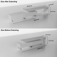 Extendable Led Tv Stand with Remote Control, Multiple Lighting Modes