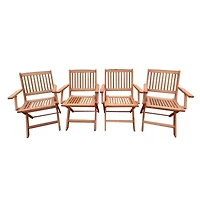 Streamdale Foldable Patio Dining Set with 4 Chairs