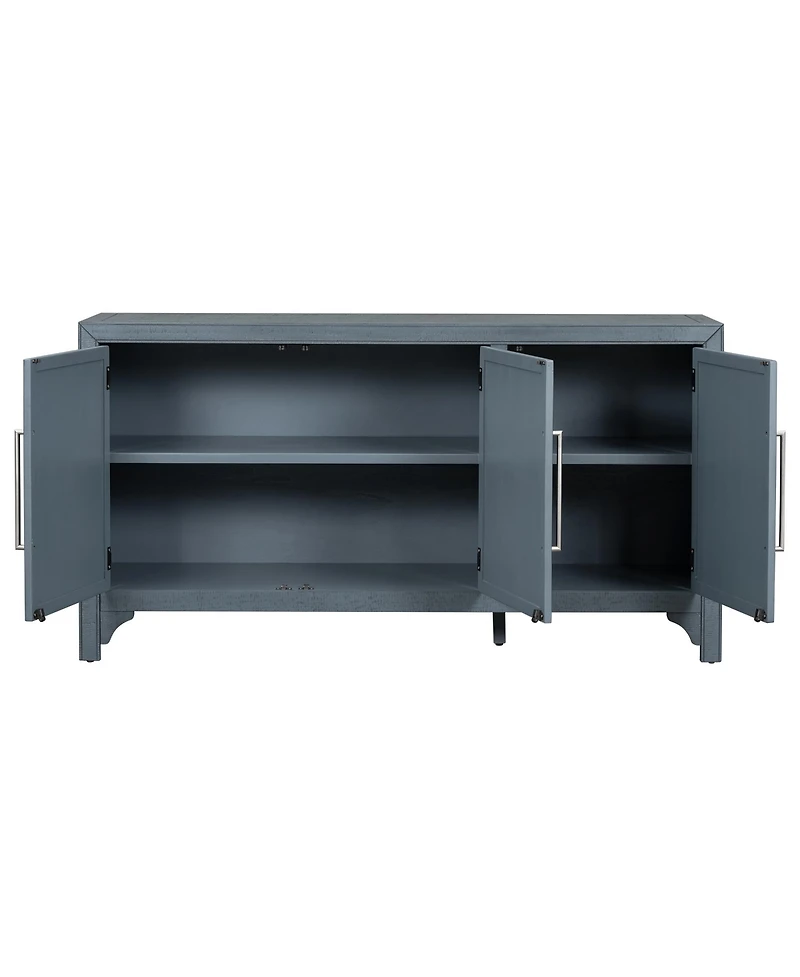 Streamdale Pine Veneer Storage Cabinet with Adjustable Shelves