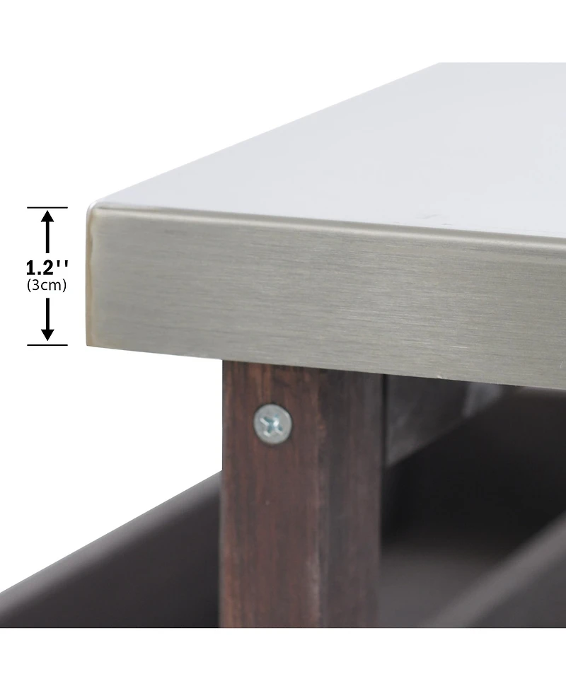 Streamdale Outdoor Kitchen Island with 1.2" Stainless Steel Top