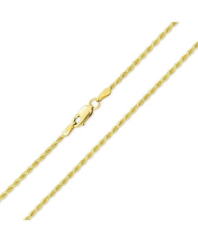 Bling Jewelry Solid Strong Yellow 10K Gold Twist Cable Rope Chain Necklace Nickel-Free 3MM 18 Inch