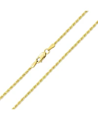 Bling Jewelry Solid Strong Yellow 10K Gold Twist Cable Rope Chain Necklace Nickel-Free 3MM 18 Inch