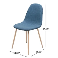 Streamdale Muted Blue Fabric Dining Chairs (Set Of 2)