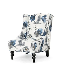 Streamdale Modern Wingback Club Chair, Black Checkerboard, 28D X 33W 38H Inch
