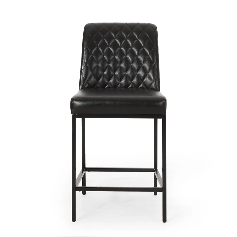 Streamdale Contemporary Diamond-Stitched Upholstered Counter Stool