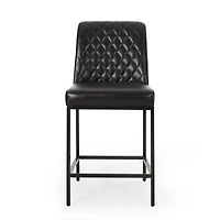 Streamdale Contemporary Diamond-Stitched Upholstered Counter Stool