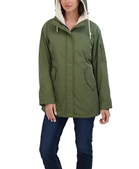 Sebby Juniors' Flight Satin 3/4 Cozy Lined Hooded Jacket