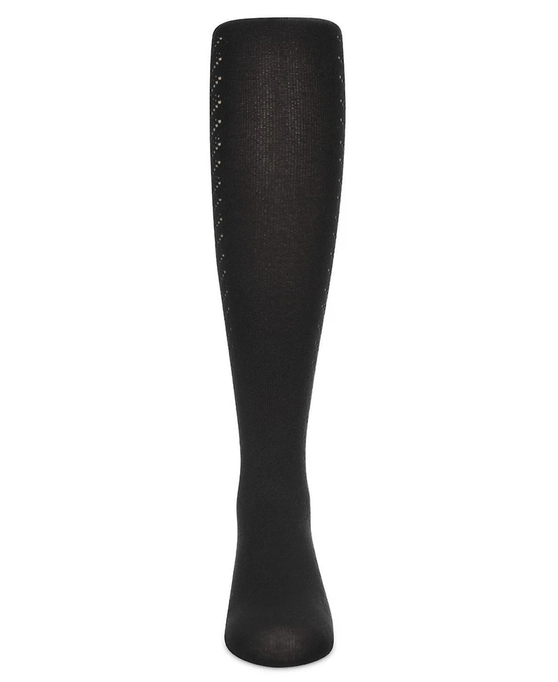 MeMoi Girls Arrow Flip Stitch Opaque Nylon Tights