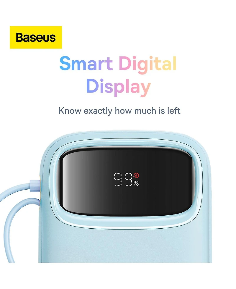 Baseus Portable Charger Power Bank,22.5W 10000mAh Fast Charging Phone Charger, Purple