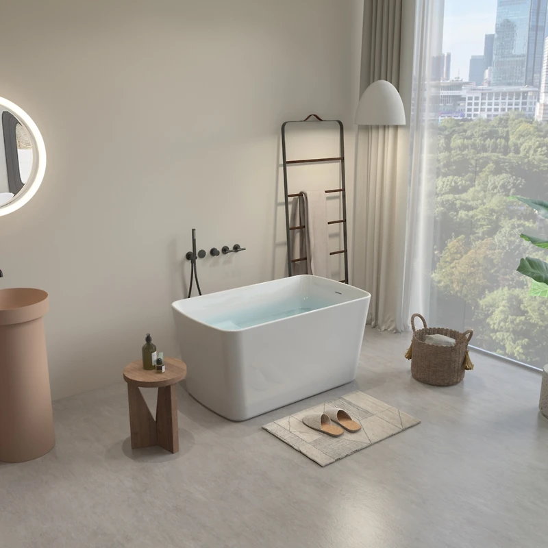 Streamdale Embrace Serenity Freestanding Soaking Bathtub with Seat