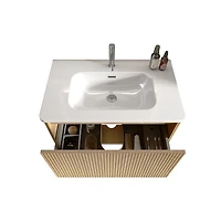 Streamdale Etna 30" Striped Oak Vanity w/ White Ceramic Sink
