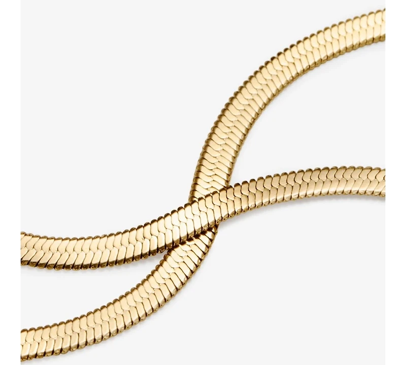 Ana Luisa Ina Herringbone 14K Gold-Plated Chain Necklace