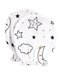 Hudson Baby Baby Girls Hudson Cotton Scratch Mittens, Enchanted Forest, 0-6 Months