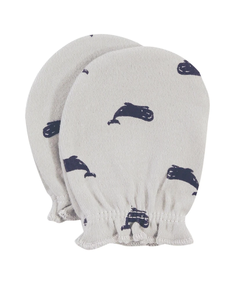 Hudson Baby Baby Boys Hudson Soft Cotton Anti-Scratch Mittens