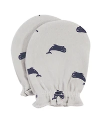 Hudson Baby Baby Boys Hudson Soft Cotton Anti-Scratch Mittens