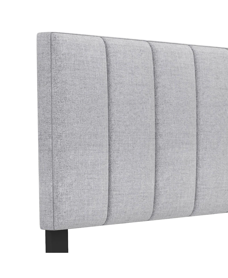 Slickblue Linen Upholstered Headboard with Solid Wood Legs and Adjustable Width