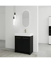 Streamdale 30" Freestanding Vanity with Resin Sink & Soft-Close Door
