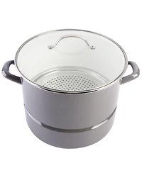 Kenmore Broadway 16-Quart Steamer Stock Pot - Graphite Grey