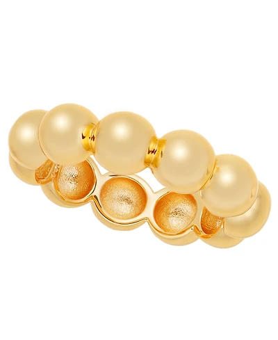 And Now This Silver Plated or 18k Gold Brass Puff Beaded Ring