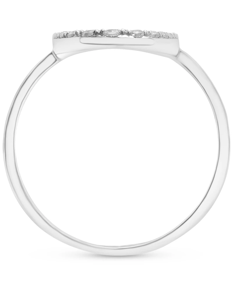 Diamond Open Oval Statement Ring (1/2 ct. t.w.) 14k White or Yellow Gold, Created for Macy's