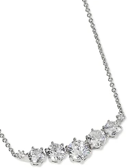 Eliot Danori Rhodium-Plated Cubic Zirconia Statement Necklace, 16" + 2" extender, Created for Macy's