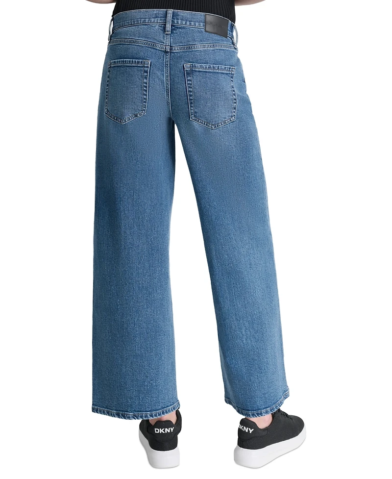 Dkny Jeans Petite Houston High-Rise Wide-Leg