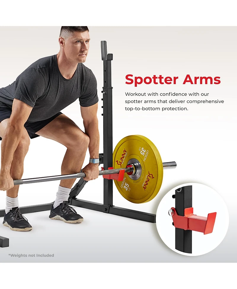 Sunny Health & Fitness Power Zone Squat Stand Rack Power Cage - Sf-XF9931