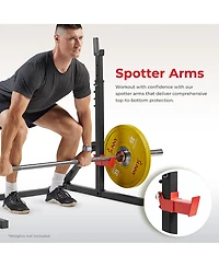 Sunny Health & Fitness Power Zone Squat Stand Rack Power Cage - Sf-XF9931