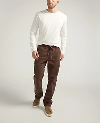 Silver Jeans Co. Men's Essential Twill Pull-On Cargo Pants
