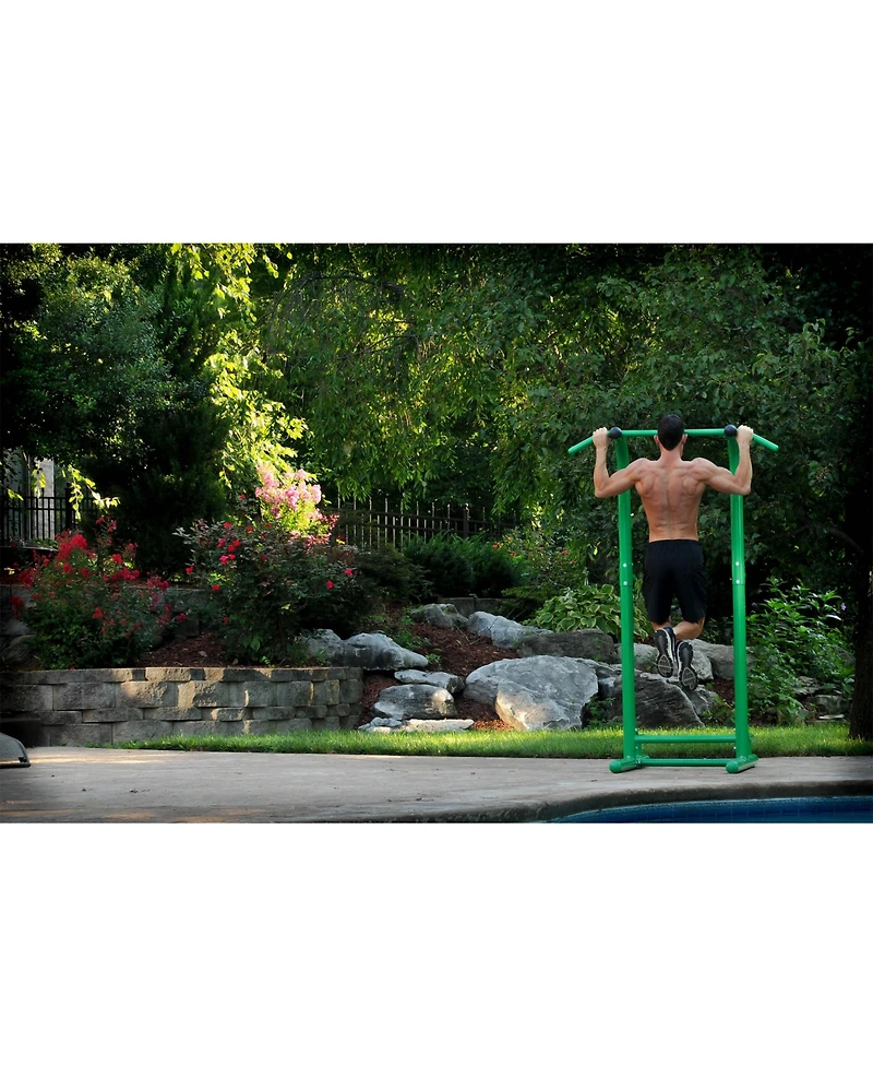 Stamina Products Outdoor Fitness Multi Use Strength Training Power Tower, Green