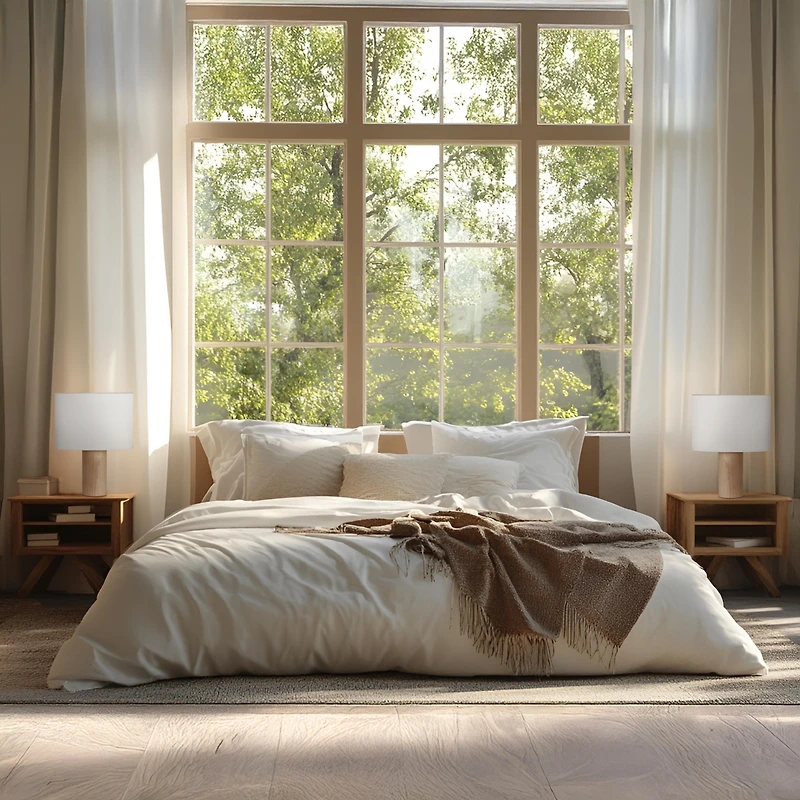 Mia Led Table Lamp with Maple Wood Base, Bulb Included (16")