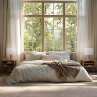 Mia Led Table Lamp with Maple Wood Base, Bulb Included (16")