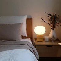 Neptune 12" Led Table Lamp with Natural Stone Base