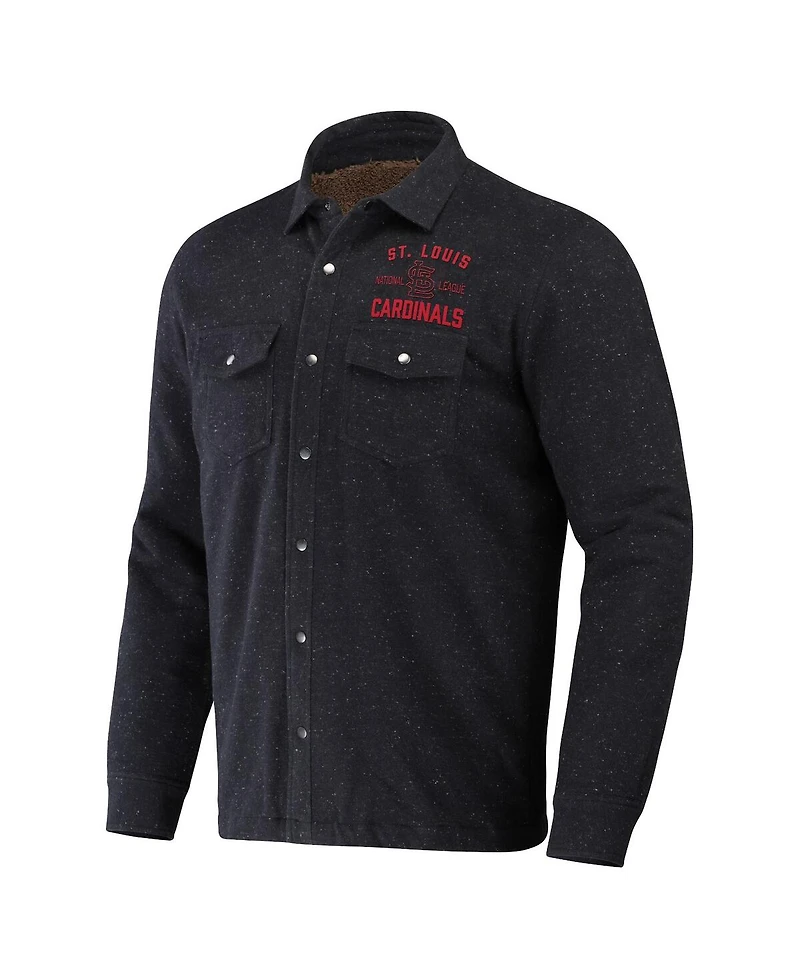 Fanatics Men's Black St. Louis Cardinals Ringstop Full-Snap Shacket